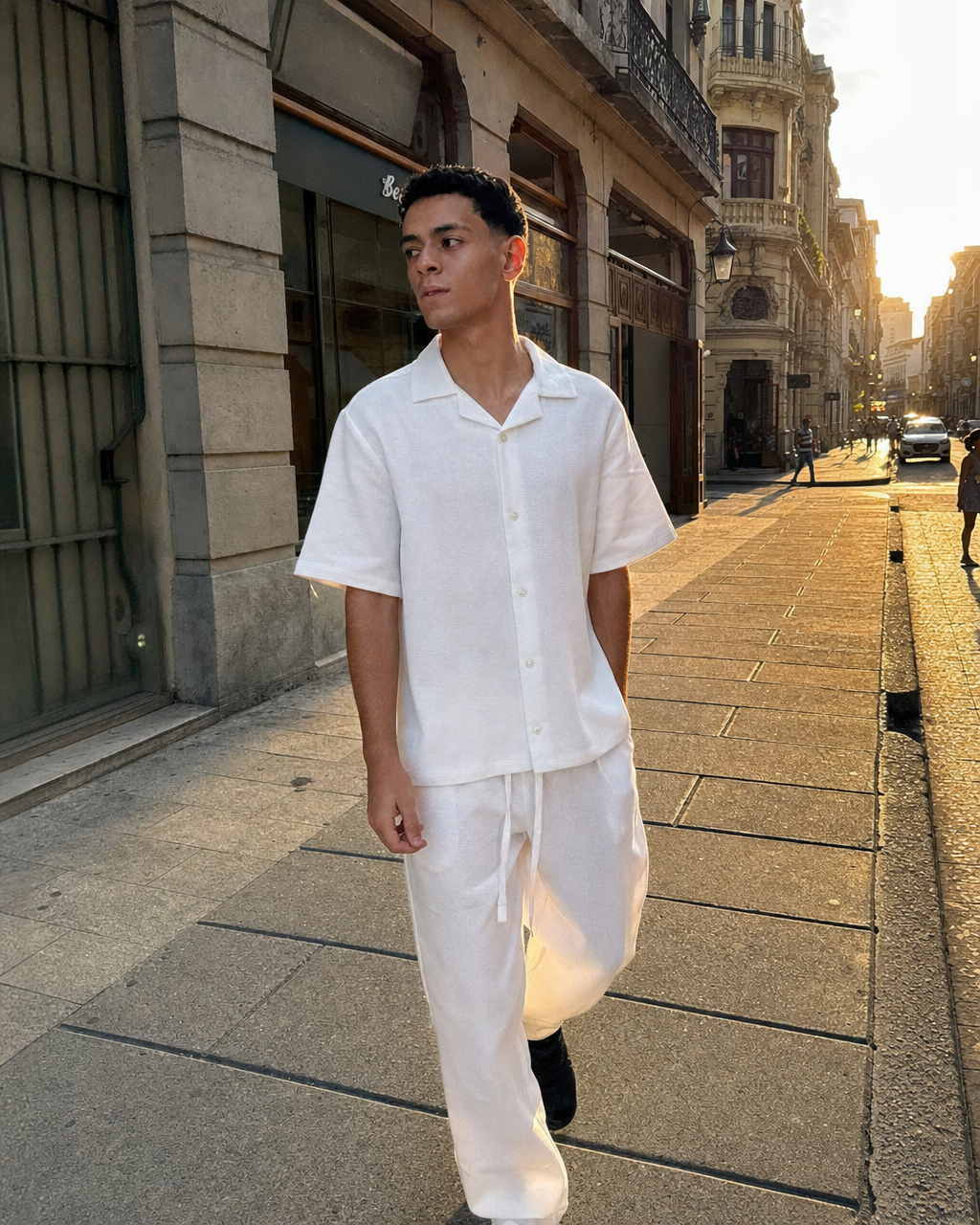 White Linen Set
