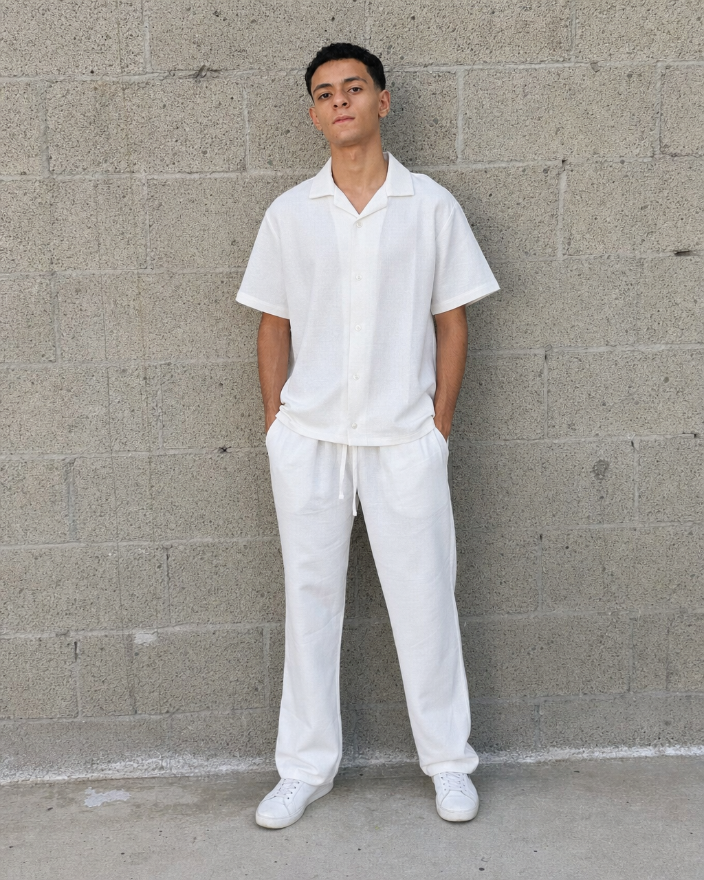 White Linen Set