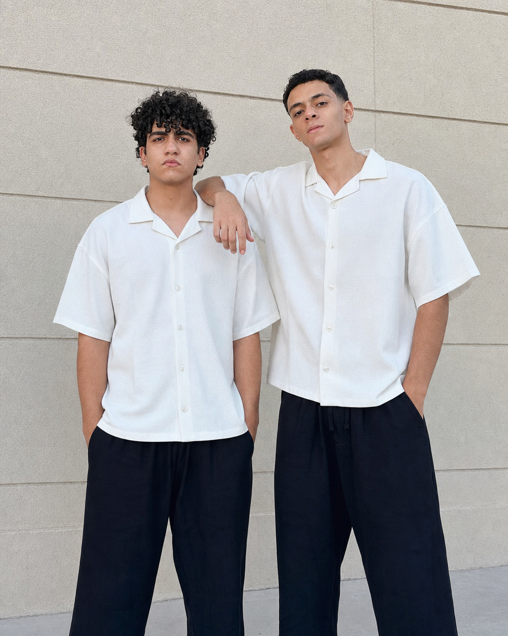 Linen Set ( White & Black )