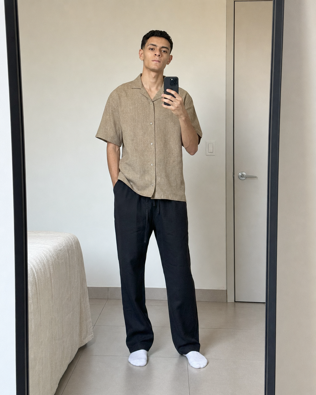 Linen Set ( Brown & Black )