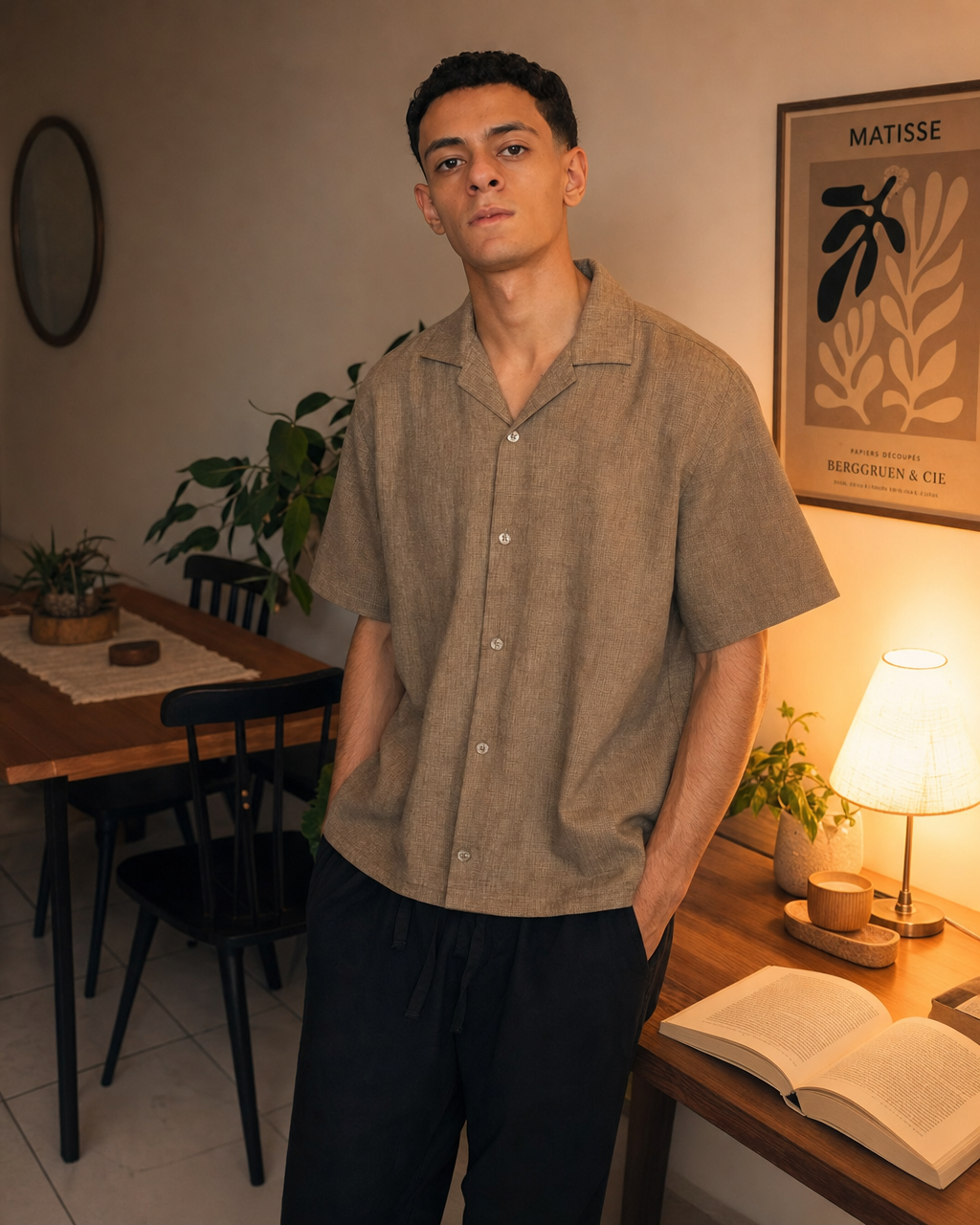 Linen Set ( Brown & Black )