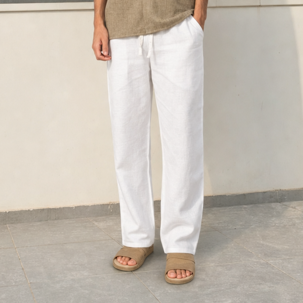 White Linen Trousers