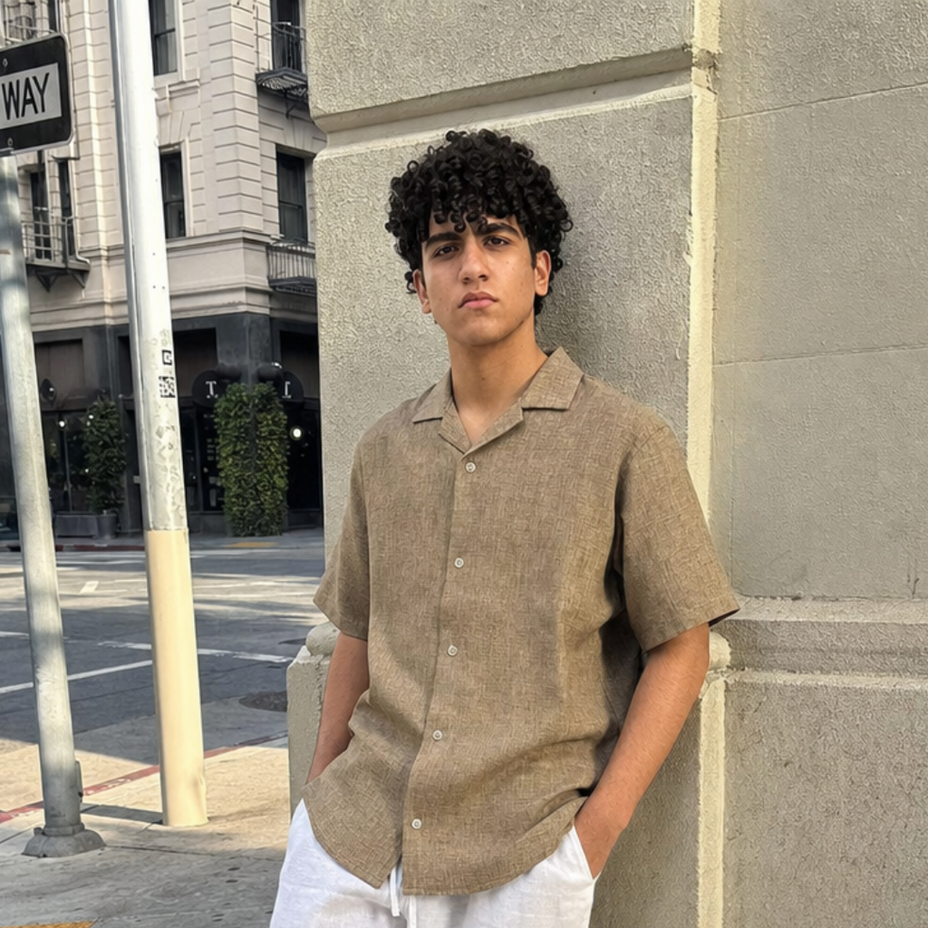 Brown Linen Shirt