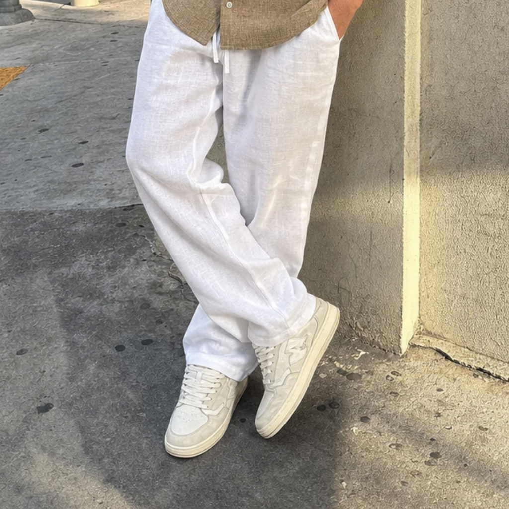 White Linen Trousers