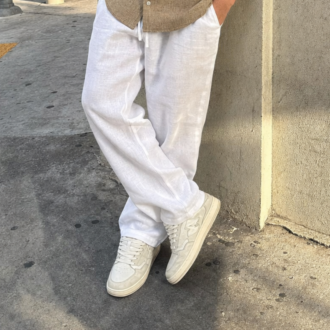 White Linen Trousers