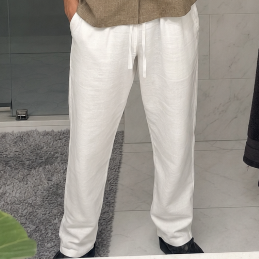 White Linen Trousers