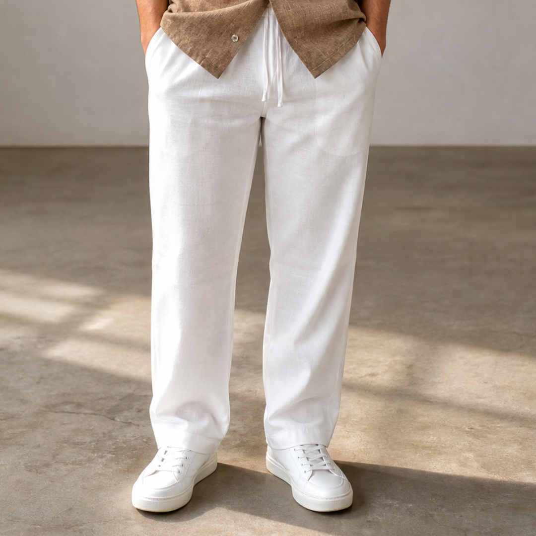 White Linen Trousers