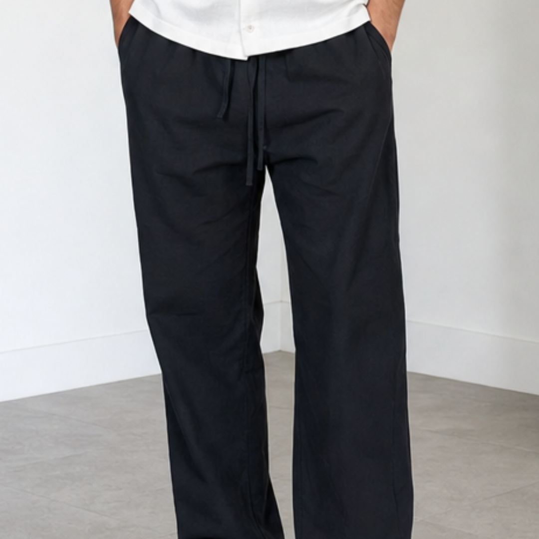 Black Linen Trousers