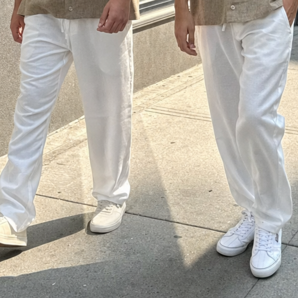 White Linen Trousers