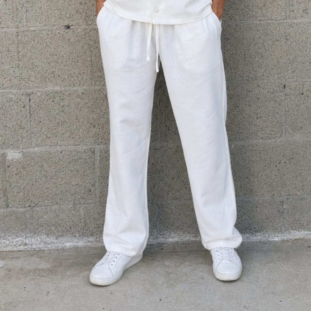White Linen Trousers