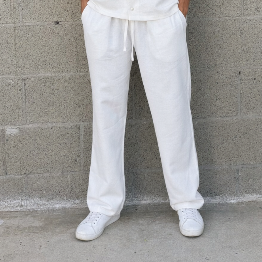 White Linen Trousers