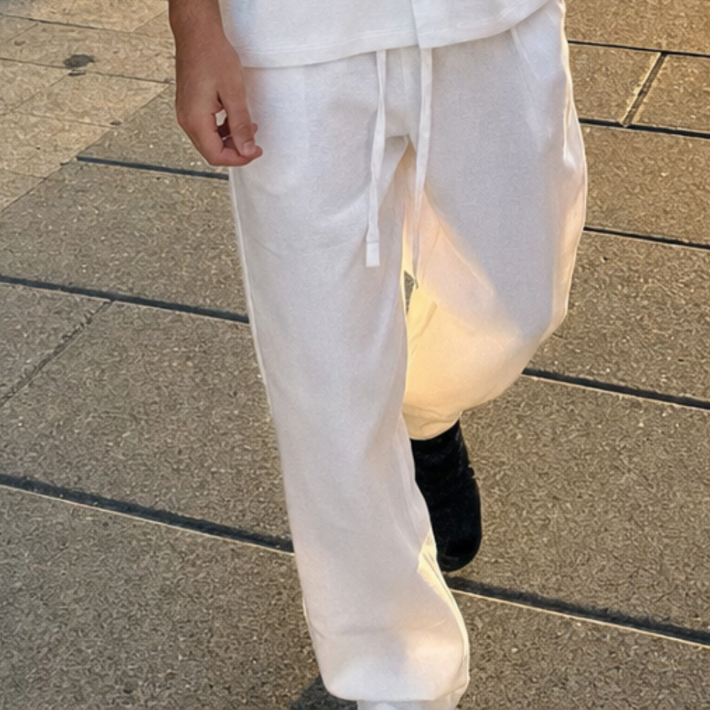 White Linen Trousers