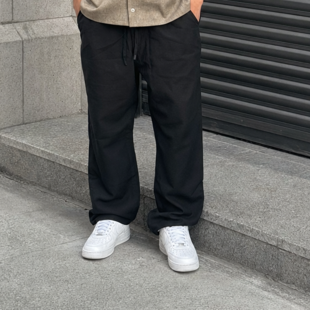 Black Linen Trousers